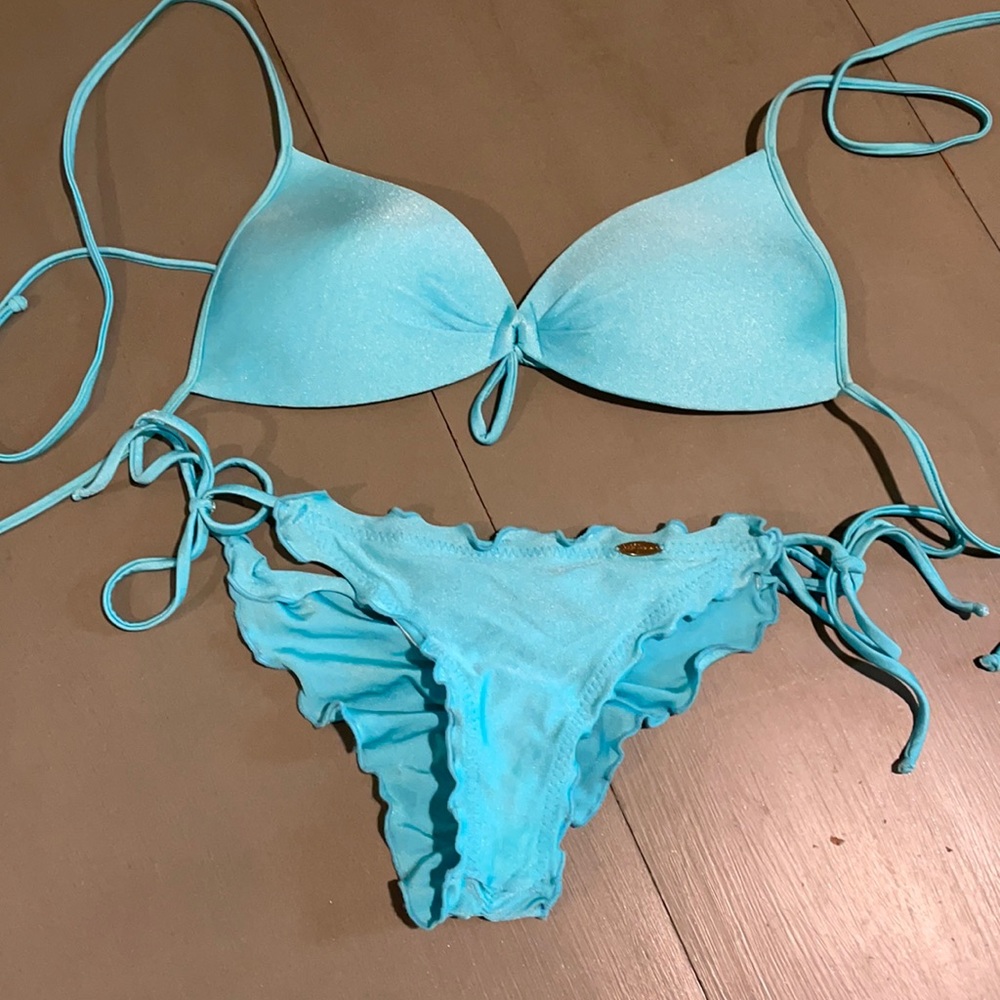 Luli Fama turquoise Costa Buena bikini M